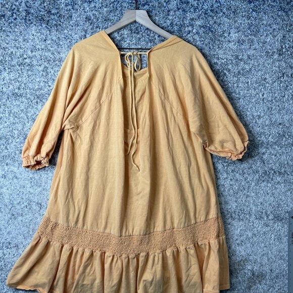 FP Beach Free People Jenny Mini Dress Orange Melo Pearl Size Medium - Picture 8 of 10